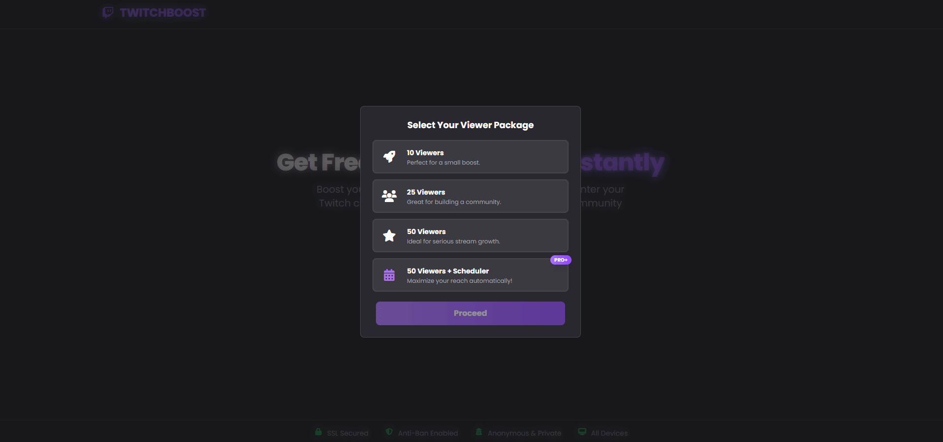 A comparison showing a Twitch stream's viewer count increasing from 1 to 51 after using the free Twitch view bot.